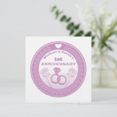 Wedding anniversary Lace look change the year 招待状 (スタンド正面)