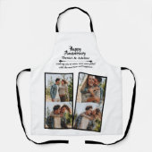 Wedding Anniversary Love 4 Photo Collage Couple エプロン (正面)