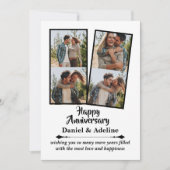 Wedding Anniversary Love 4 Photo Collage Couple カード (正面)