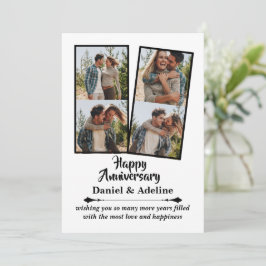 Wedding Anniversary Love 4 Photo Collage Couple カード