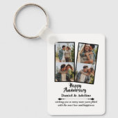 Wedding Anniversary Love 4 Photo Collage Couple キーホルダー (正面)