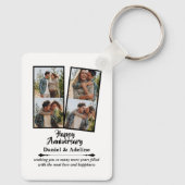 Wedding Anniversary Love 4 Photo Collage Couple キーホルダー (裏面)