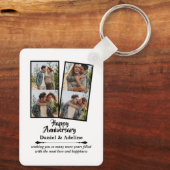 Wedding Anniversary Love 4 Photo Collage Couple キーホルダー (裏面)