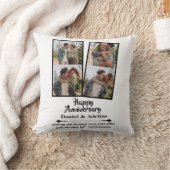 Wedding Anniversary Love 4 Photo Collage Couple クッション (ブランケット)