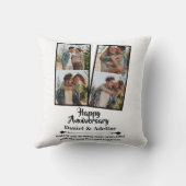 Wedding Anniversary Love 4 Photo Collage Couple クッション (裏面)