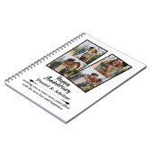 Wedding Anniversary Love 4 Photo Collage Couple ノートブック (左側)