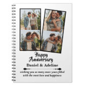 Wedding Anniversary Love 4 Photo Collage Couple ノートブック (正面)