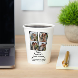 Wedding Anniversary Love 4 Photo Collage Couple 紙コップ