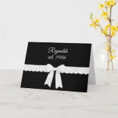 Wedding Anniversary Name and Year with White Bow カード (黄色い花)