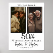 Wedding anniversary photo collage welcome ポスター (正面)