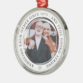 Wedding Anniversary Photo Funny Going Strong  メタルオーナメント (左)