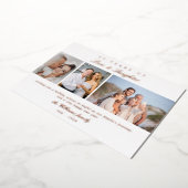 Wedding Anniversary Photo Story Elegant Monogram 箔シーズンカード (回転した状態)