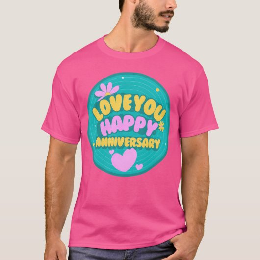 Wedding anniversary quotes vintage tシャツ (正面)