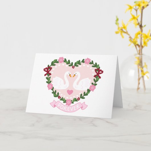 Wedding Anniversary Valentine Forever in Love カード (黄色い花)