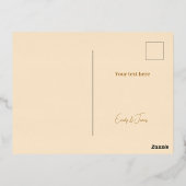 Wedding announcement, Floral invitation 箔招待状ポストカード (裏面)