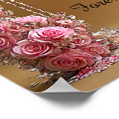 Wedding Arch with Pink Roses Romantic Floral 🌸💍✨ ポスター (角)