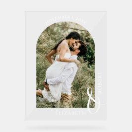 Wedding Arched Photo Welcome Sign アクリルサイン