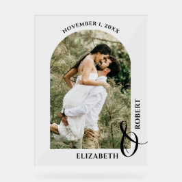 Wedding Arched Photo Welcome Sign アクリルサイン