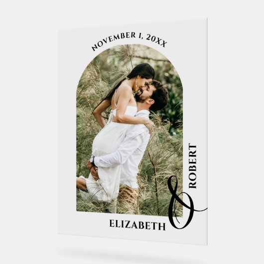 Wedding Arched Photo Welcome Sign アクリルサイン (傾斜)