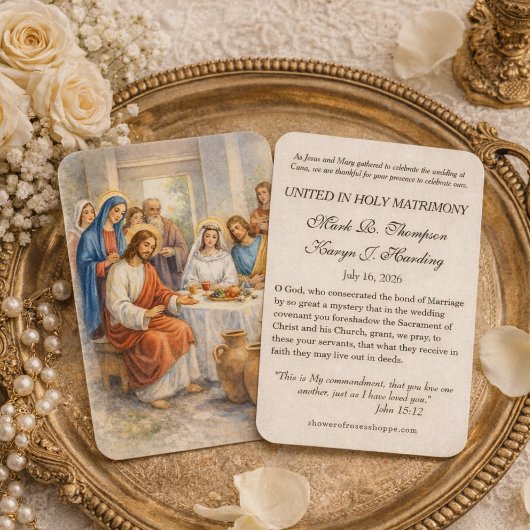 Wedding at Cana Catholic Marriage Blessing Invitat