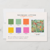 Wedding Attire | ワイルドフラワーカラーパレット 招待状 (正面)