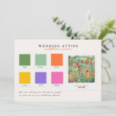 Wedding Attire | ワイルドフラワーカラーパレット 招待状 (スタンド正面)