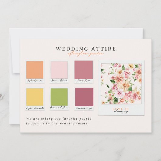 Wedding Attire | Afterglow Garden Palette 招待状 (正面)
