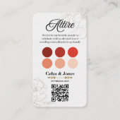 Wedding Attire Dress Code Color Palette Enclosure  エンクロージャーカード (正面)