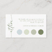 Wedding Attire Enclosure Card エンクロージャーカード (正面)