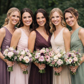 Wedding Attire Guide Card with Color Palette 招待状