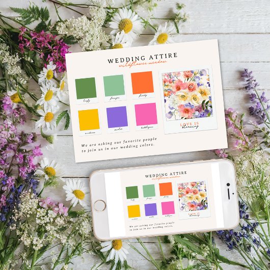 Wedding Attire | Wildflower Meadow Palette 招待状