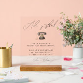 Wedding audio guestbook acrylic sign アクリルサイン (ウェディング)