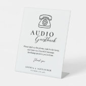 Wedding Audio Guestbook Minimalist Pedestal Sign 台座サイン (正面)