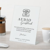 Wedding Audio Guestbook Minimalist Pedestal Sign 台座サイン (インサイチュ)