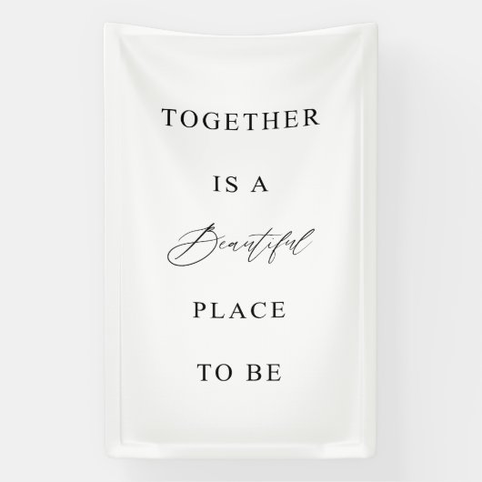 Wedding Banner “Together Is a Beautiful Place" 横断幕 (縦)