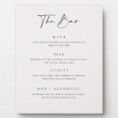 Wedding Bar Drink Menu Reception Sign Plaque C100 フォトプラーク (正面)