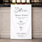 Wedding Bar Menu | Modern Black & White Sign 横断幕