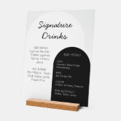 Wedding Bar Sign - Custom Arch Acrylic Display アクリルサイン (傾斜)