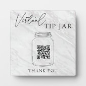 Wedding Bar Virtual Tip Jar QR Code Sign Plaque フォトプラーク (正面)