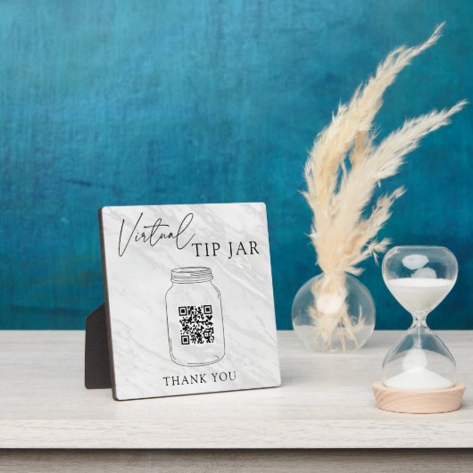 Wedding Bar Virtual Tip Jar QR Code Sign Plaque フォトプラーク (インサイチュ)