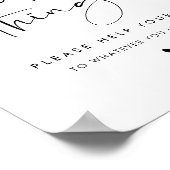 Wedding Bathroom Basket Sign ポスター (角)