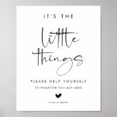 Wedding Bathroom Basket Sign ポスター (正面)