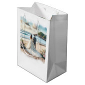 Wedding Beach Couple ミディアムペーパーバッグ (裏面アングル)