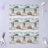 Wedding Beach Couple 薄葉紙 (クラフト)