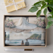 Wedding Beach Couple 薄葉紙 (ギフト)