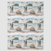 Wedding Beach Couple 薄葉紙 (正面)