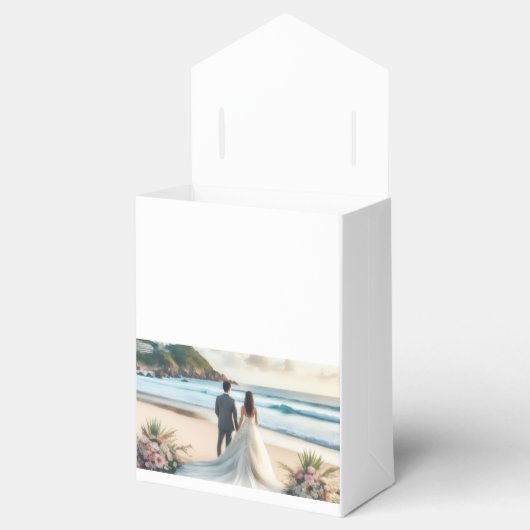 Wedding Beach Couples フェイバーボックス (オープン)