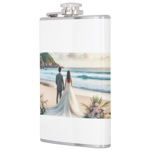 Wedding Beach Couples フラスク (左)