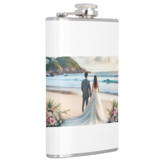Wedding Beach Couples フラスク (右)