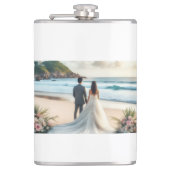 Wedding Beach Couples フラスク (正面)